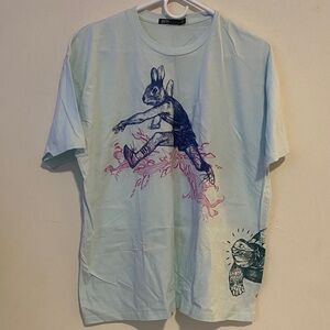 GRNAPPLETREE Blue Rabbit Graphic Tee